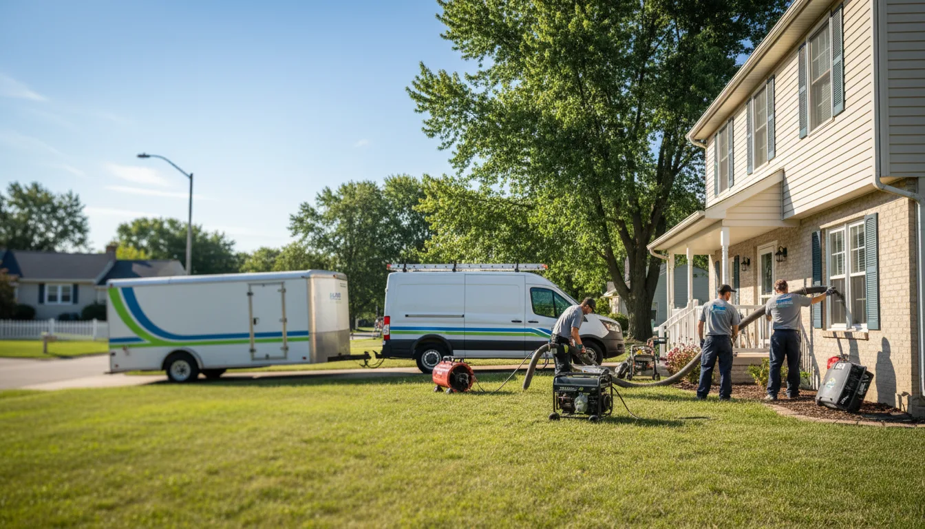Flooded Basement Restoration And Cleanup With Repair in Thornville, OH near me